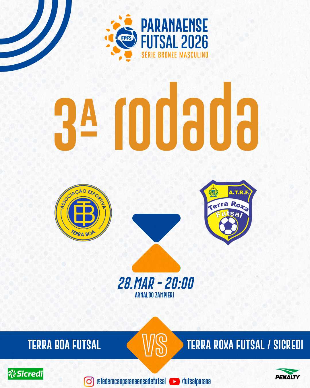 TERRA ROXA FUTSAL / SICREDI VAI ATÉ TERRA BOA EM BUSCA DA TERCEIRA VITÓRIA SEGUIDA NA SÉRIE BRONZE